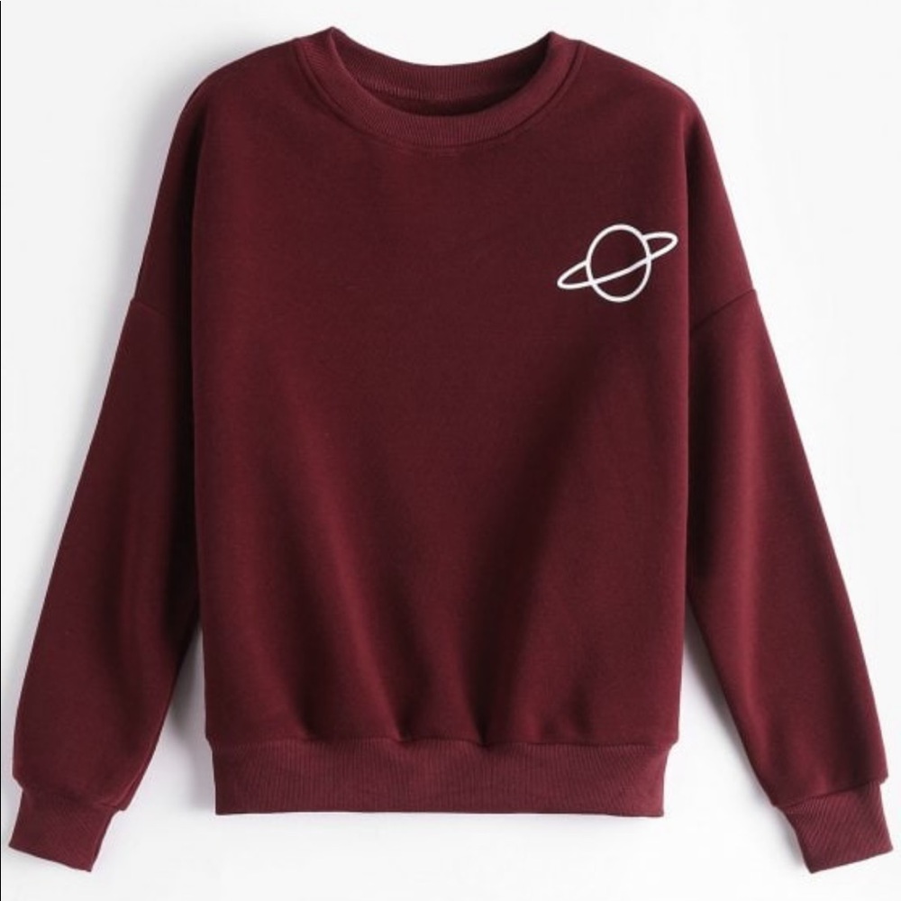 Planet drip shoulder sweatshirt